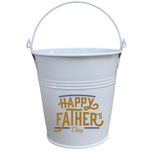 Fathers Day Tin Bucket | White Bucket